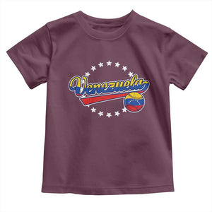 Venezuela Baseball Jersey Venezuelan Sport Fan Toddler T Shirt TS11 Maroon Print Your Wear