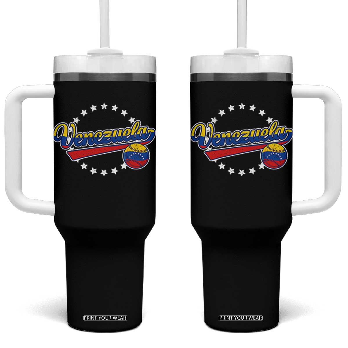Venezuela Baseball Jersey Venezuelan Sport Fan Tumbler With Handle TS11 One Size: 40 oz Black Print Your Wear