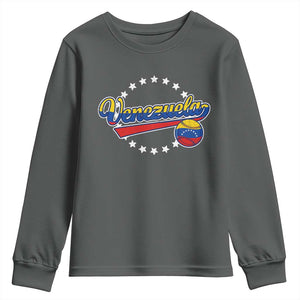 Venezuela Baseball Jersey Venezuelan Sport Fan Youth Sweatshirt TS11 Dark Heather Print Your Wear