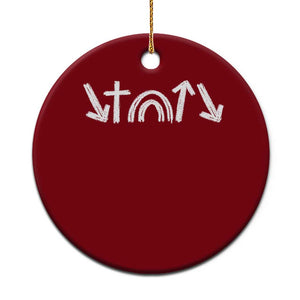 Christian Easter Ceramic Ornament 5 Gospel Symbols He Came Died Rose Ascended Jesus TS11 1pc Red Print Your Wear