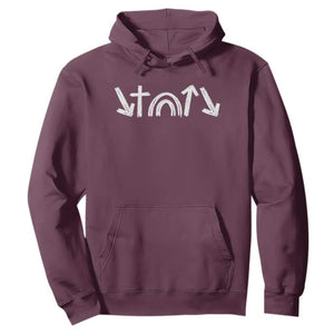Christian Easter Hoodie 5 Gospel Symbols He Came Died Rose Ascended Jesus TS11 Maroon Print Your Wear