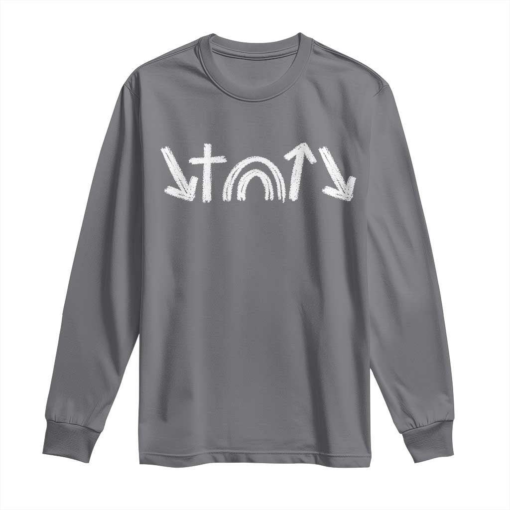 Christian Easter Long Sleeve Shirt 5 Gospel Symbols He Came Died Rose Ascended Jesus TS11 Charcoal Print Your Wear