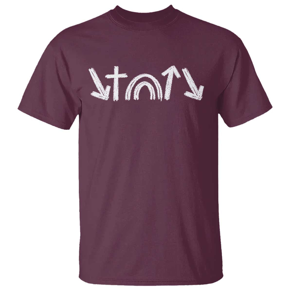 Christian Easter T Shirt 5 Gospel Symbols He Came Died Rose Ascended Jesus TS11 Maroon Print Your Wear