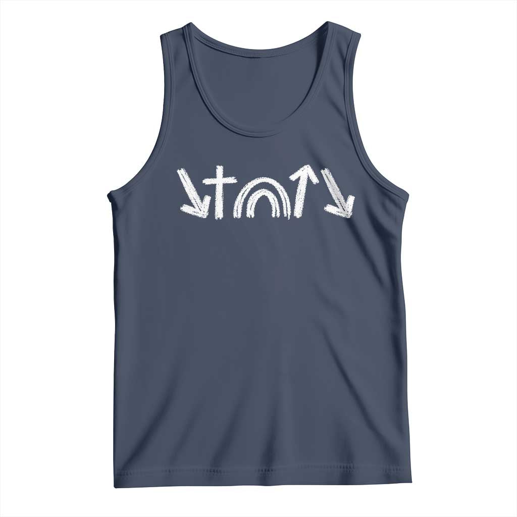 Christian Easter Tank Top 5 Gospel Symbols He Came Died Rose Ascended Jesus TS11 Navy Print Your Wear