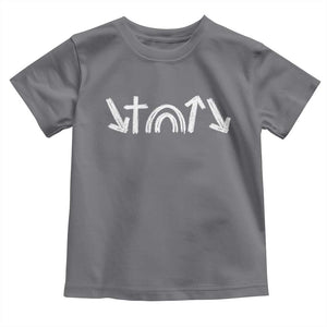 Christian Easter Toddler T Shirt 5 Gospel Symbols He Came Died Rose Ascended Jesus TS11 Charcoal Print Your Wear