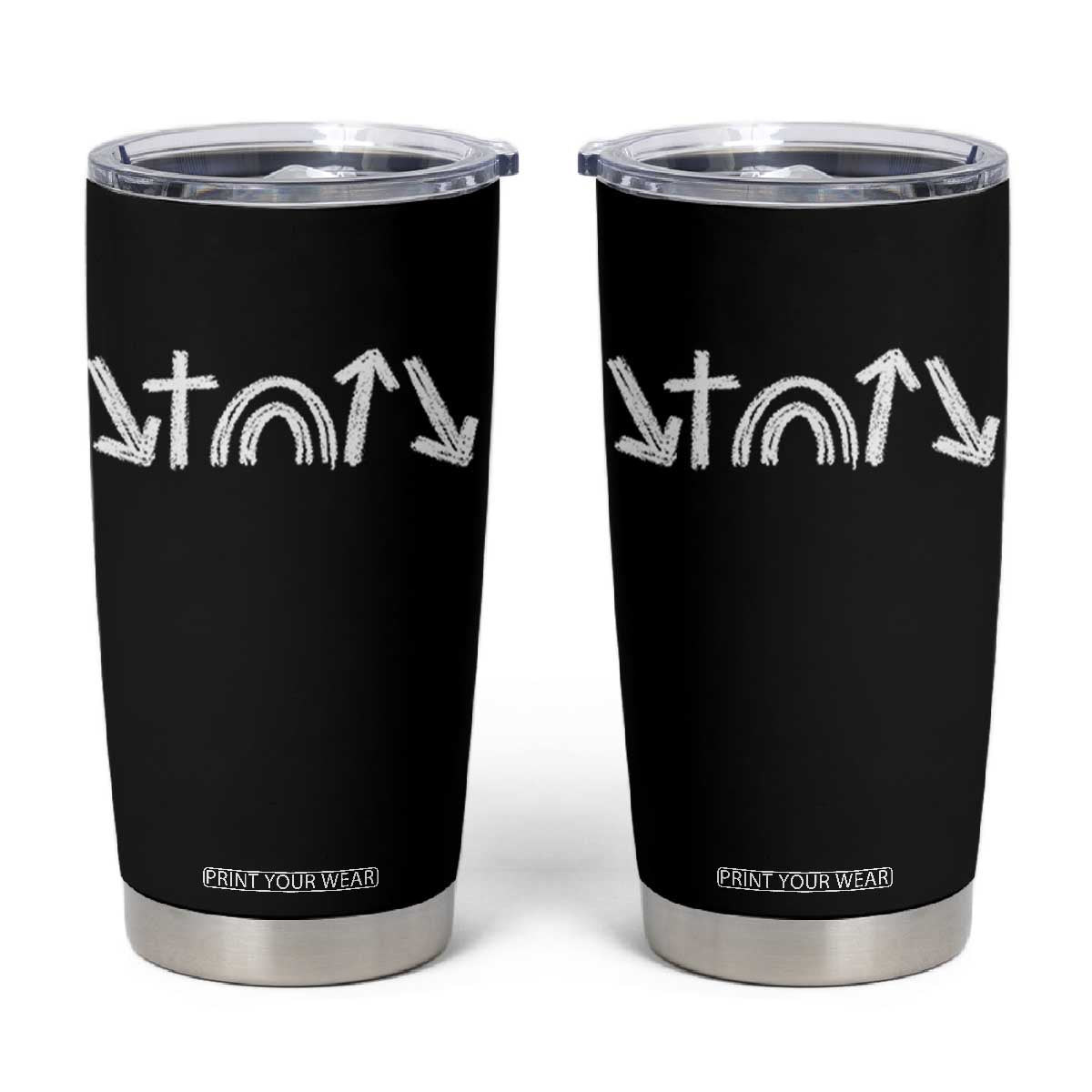 Christian Easter Tumbler Cup 5 Gospel Symbols He Came Died Rose Ascended Jesus TS11 Black Print Your Wear