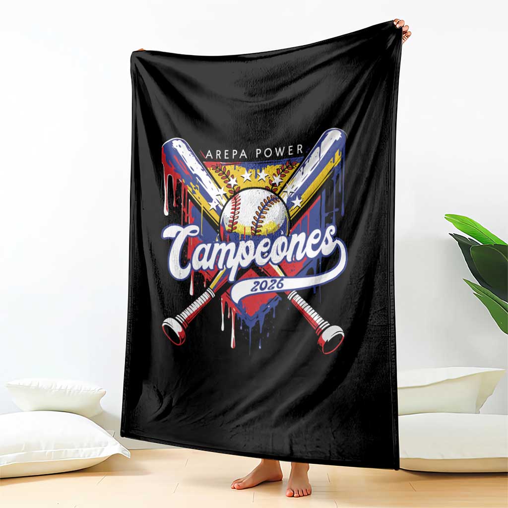 Venezuela Campeones Baseball Championship 2026 Throw Blanket Home Plate Drip TS11 Print Your Wear