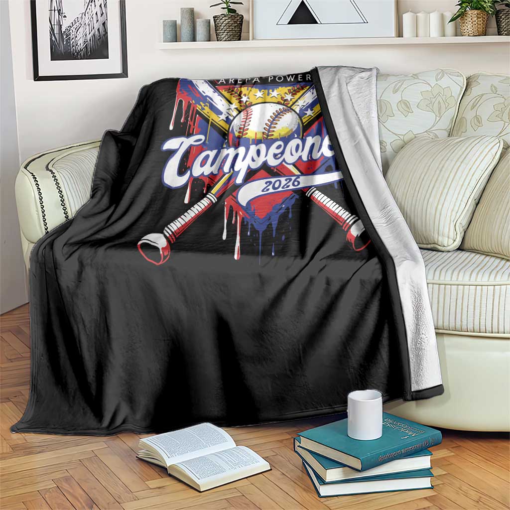 Venezuela Campeones Baseball Championship 2026 Throw Blanket Home Plate Drip TS11 Print Your Wear