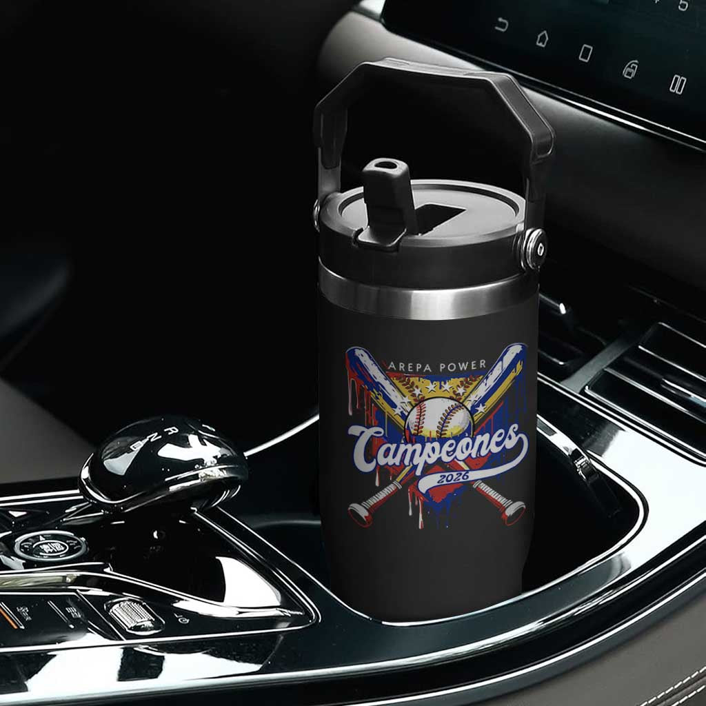 Venezuela Campeones Baseball Championship 2026 Flip Straw Tumbler Home Plate Drip TS11 Print Your Wear