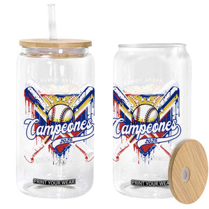 Venezuela Campeones Baseball Championship 2026 Glass Can Home Plate Drip TS11 Print Your Wear