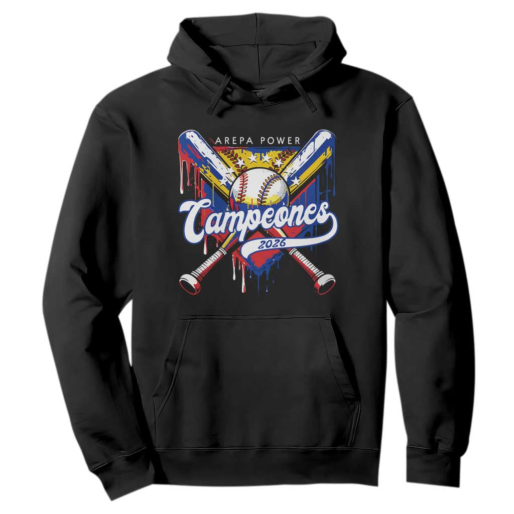 Venezuela Campeones Baseball Championship 2026 Hoodie Home Plate Drip TS11 Black Print Your Wear
