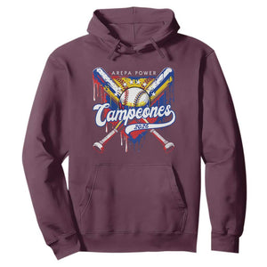 Venezuela Campeones Baseball Championship 2026 Hoodie Home Plate Drip TS11 Maroon Print Your Wear
