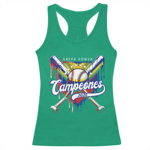 Venezuela Campeones Baseball Championship 2026 Racerback Tank Top Home Plate Drip TS11 Irish Green Print Your Wear