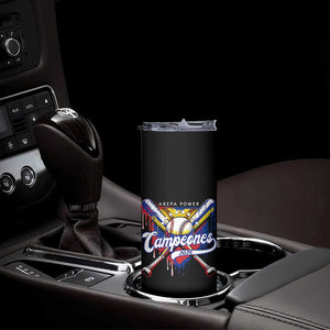 Venezuela Campeones Baseball Championship 2026 Skinny Tumbler Home Plate Drip TS11 Print Your Wear