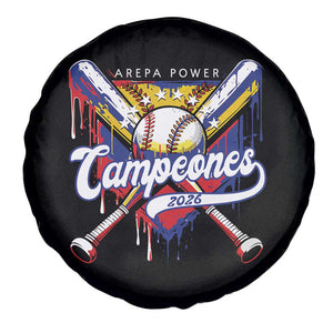 Venezuela Campeones Baseball Championship 2026 Spare Tire Cover Home Plate Drip TS11 Print Your Wear