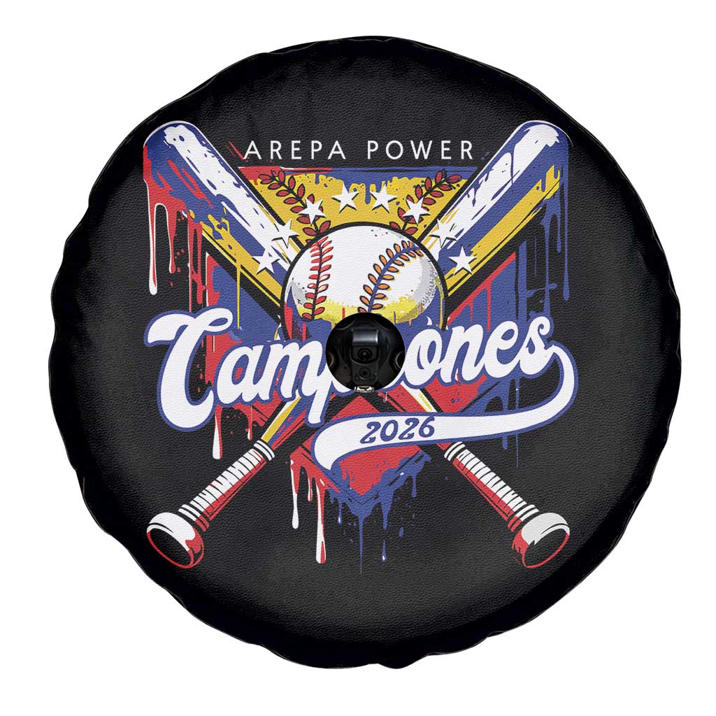 Venezuela Campeones Baseball Championship 2026 Spare Tire Cover Home Plate Drip TS11 Print Your Wear