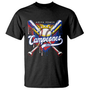Venezuela Campeones Baseball Championship 2026 T Shirt Home Plate Drip TS11 Black Print Your Wear