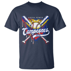 Venezuela Campeones Baseball Championship 2026 T Shirt Home Plate Drip TS11 Navy Print Your Wear