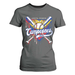 Venezuela Campeones Baseball Championship 2026 T Shirt For Women Home Plate Drip TS11 Dark Heather Print Your Wear