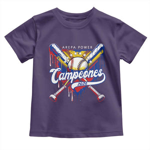 Venezuela Campeones Baseball Championship 2026 Toddler T Shirt Home Plate Drip TS11 Purple Print Your Wear