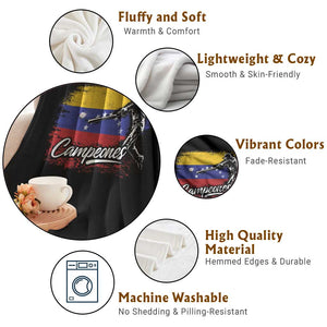 Venezuela Campeones Del Mundo Baseball Championship Throw Blanket TS11 Print Your Wear