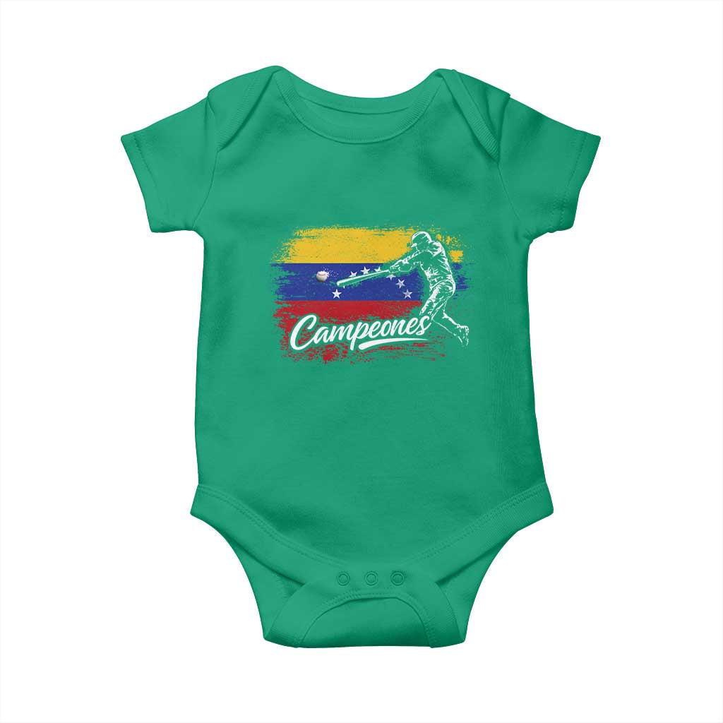 Venezuela Campeones Del Mundo Baseball Championship Baby Onesie TS11 Irish Green Print Your Wear