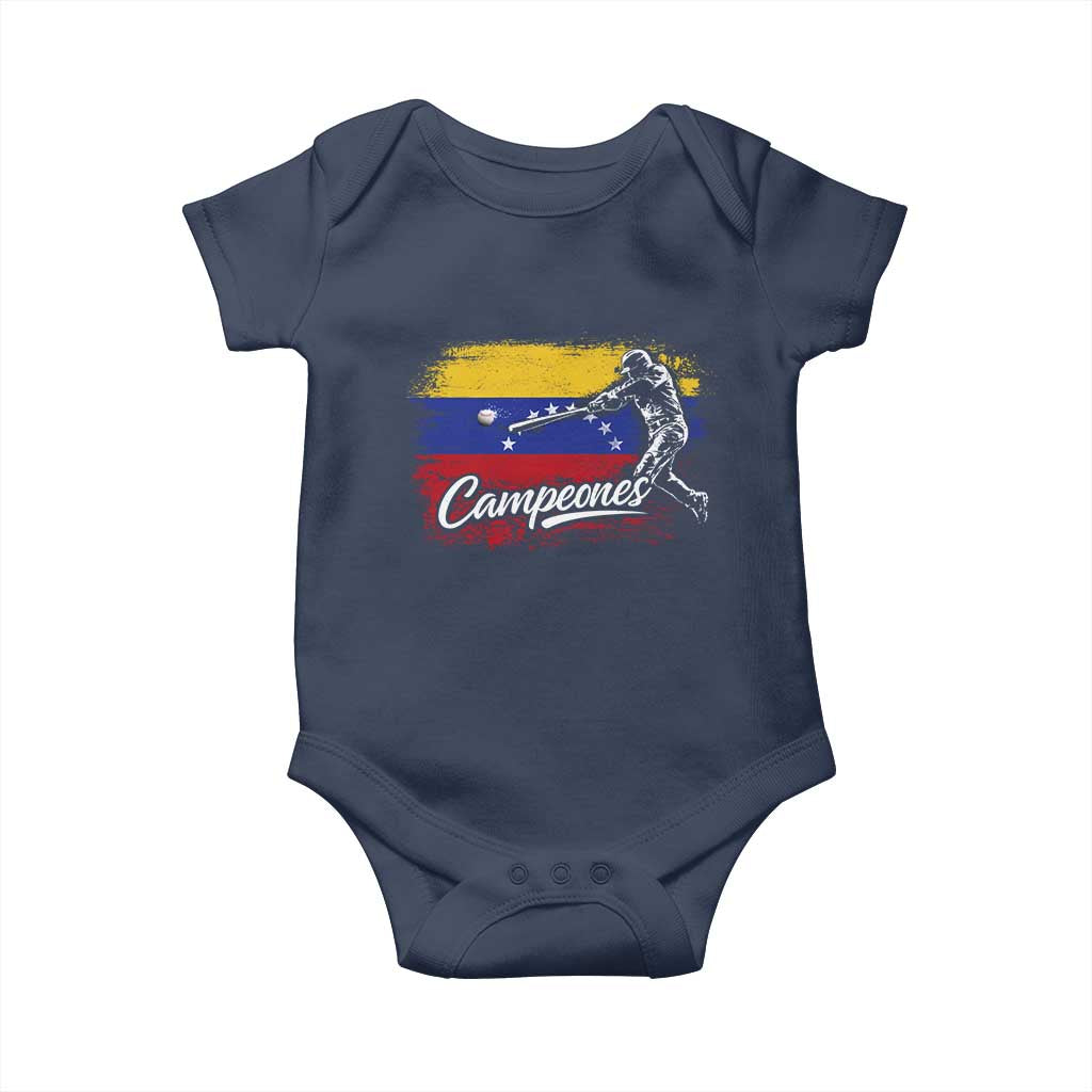 Venezuela Campeones Del Mundo Baseball Championship Baby Onesie TS11 Navy Print Your Wear