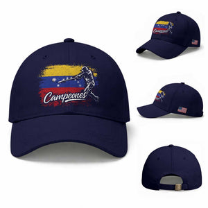 Venezuela Campeones Del Mundo Baseball Championship Baseball Cap TS11 Baseball Cap Universal Fit Dark Blue Print Your Wear