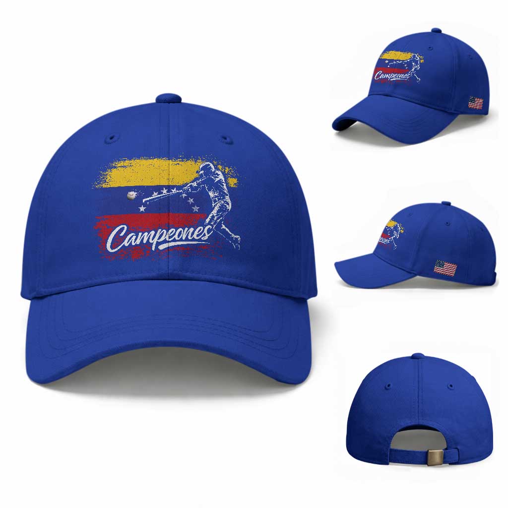 Venezuela Campeones Del Mundo Baseball Championship Baseball Cap TS11 Baseball Cap Universal Fit Royal Blue Print Your Wear