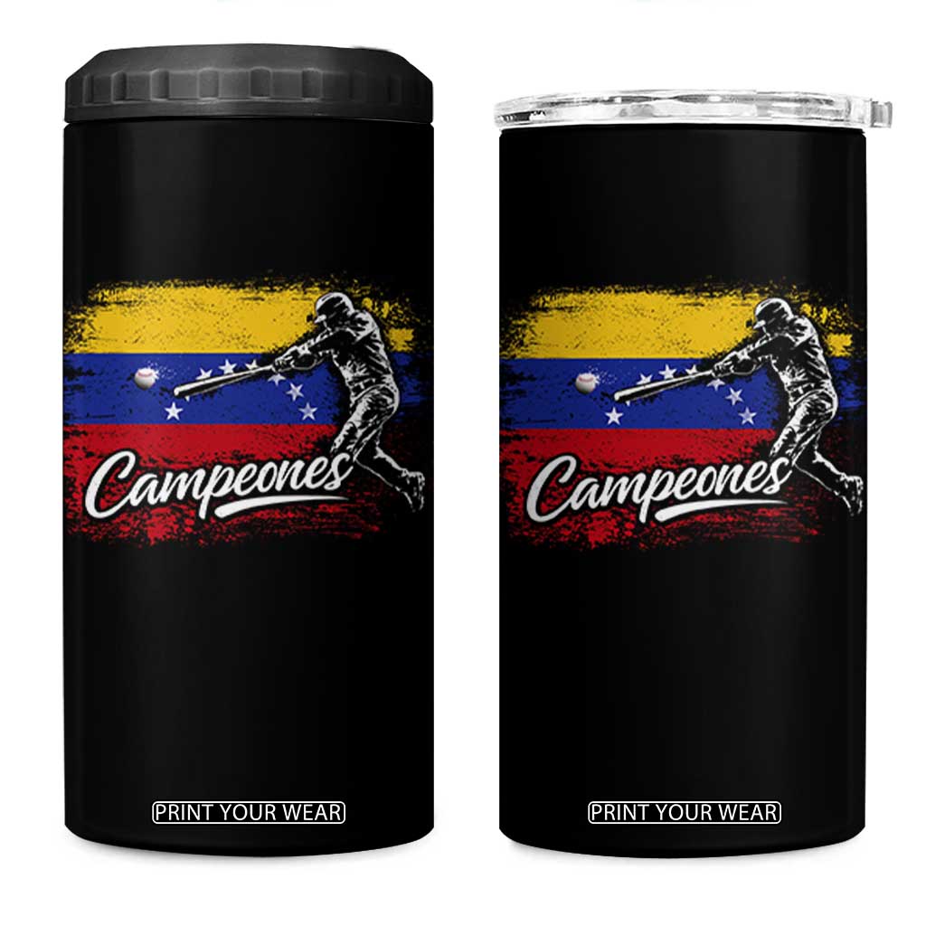 Venezuela Campeones Del Mundo Baseball Championship 4 in 1 Can Cooler Tumbler TS11 One Size: 16 oz Black Print Your Wear