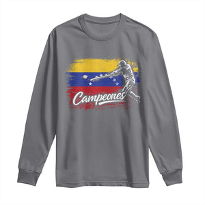 Venezuela Campeones Del Mundo Baseball Championship Long Sleeve Shirt TS11 Charcoal Print Your Wear