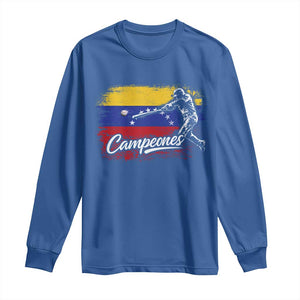 Venezuela Campeones Del Mundo Baseball Championship Long Sleeve Shirt TS11 Royal Blue Print Your Wear