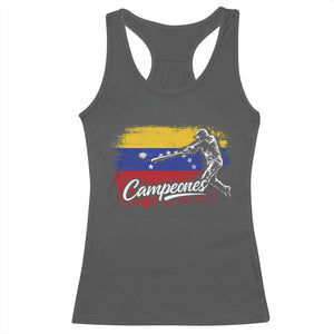 Venezuela Campeones Del Mundo Baseball Championship Racerback Tank Top TS11 Dark Heather Print Your Wear