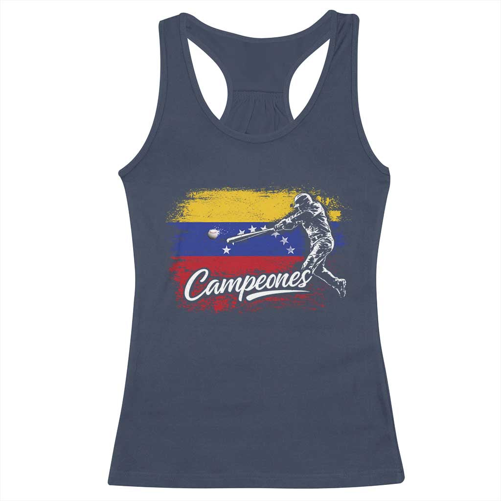 Venezuela Campeones Del Mundo Baseball Championship Racerback Tank Top TS11 Navy Print Your Wear