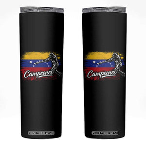 Venezuela Campeones Del Mundo Baseball Championship Skinny Tumbler TS11 Black Print Your Wear