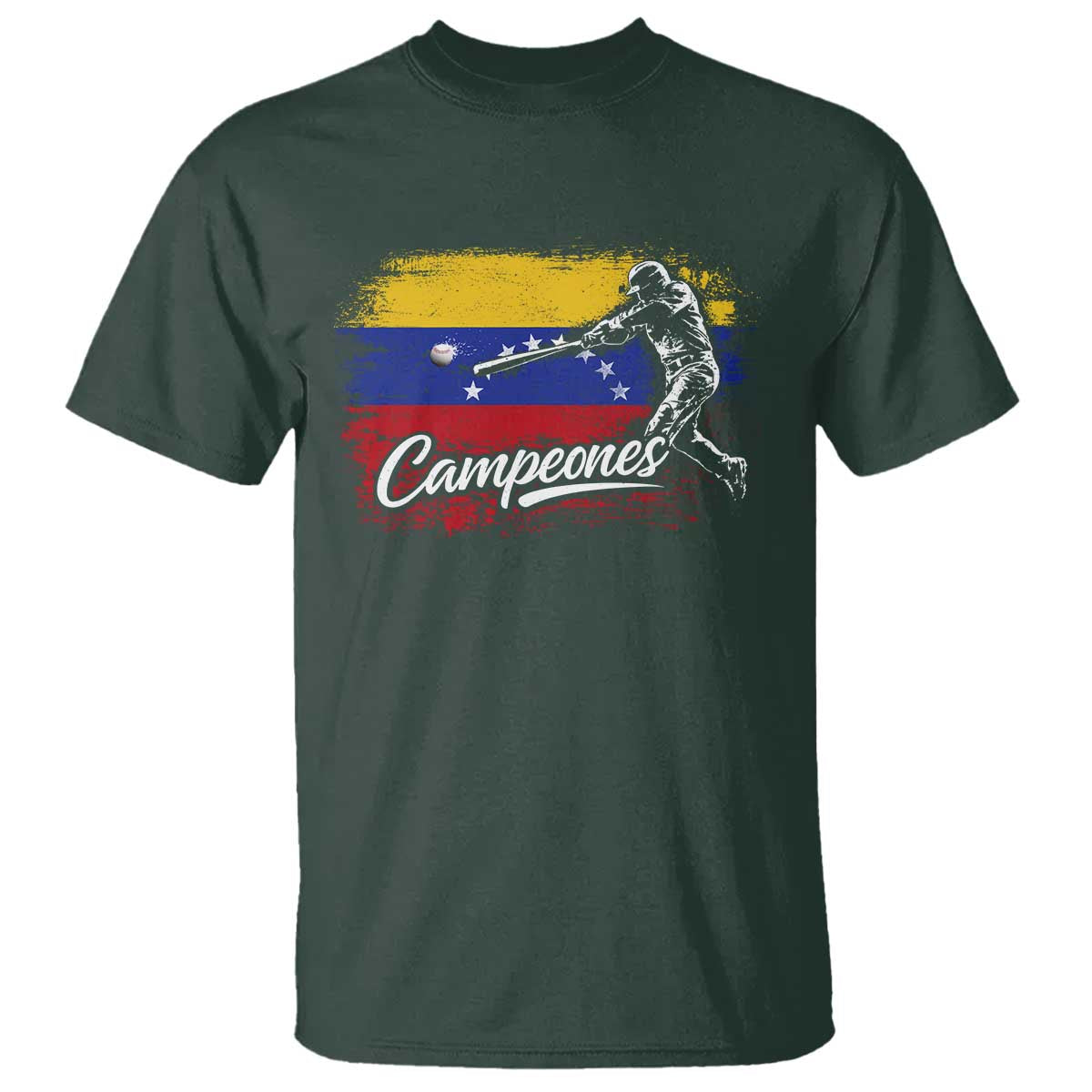 Venezuela Campeones Del Mundo Baseball Championship T Shirt TS11 Dark Forest Green Print Your Wear