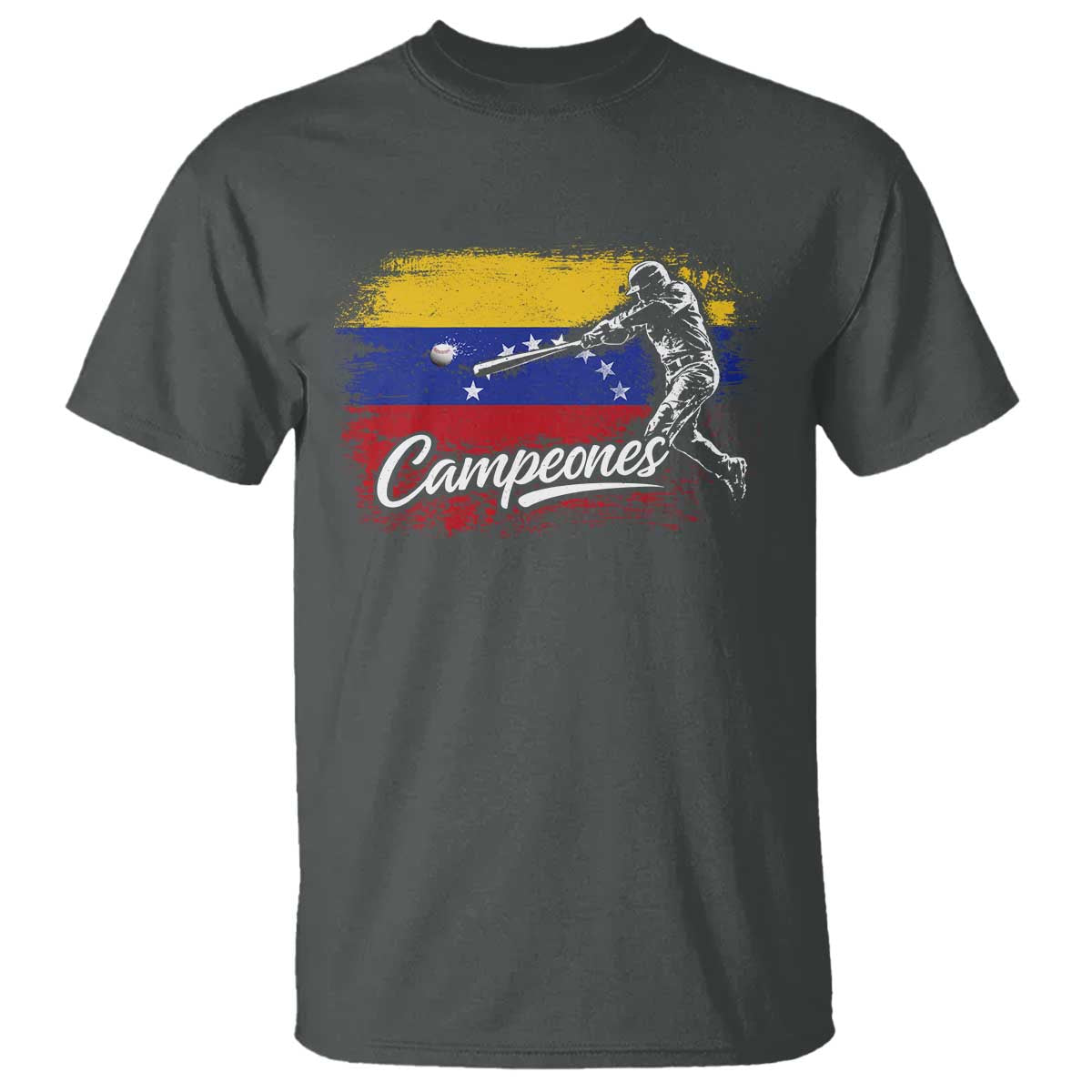 Venezuela Campeones Del Mundo Baseball Championship T Shirt TS11 Dark Heather Print Your Wear
