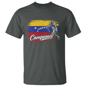 Venezuela Campeones Del Mundo Baseball Championship T Shirt TS11 Dark Heather Print Your Wear
