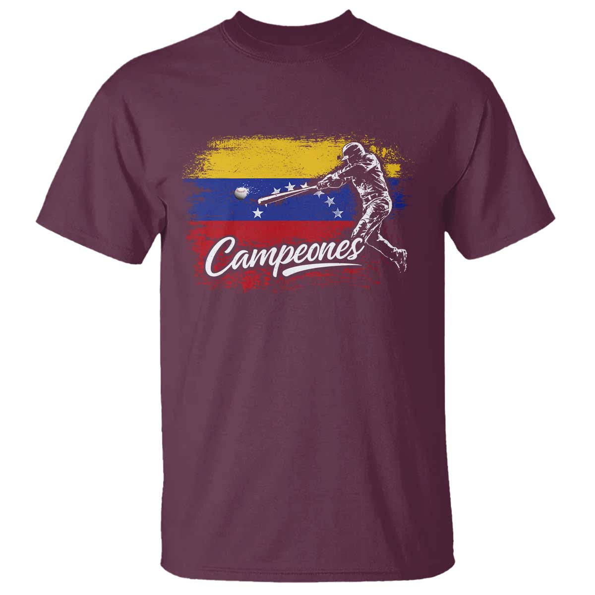 Venezuela Campeones Del Mundo Baseball Championship T Shirt TS11 Maroon Print Your Wear