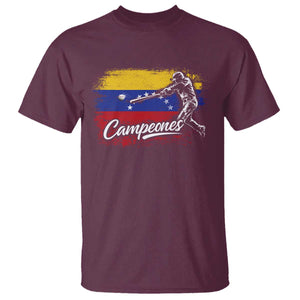 Venezuela Campeones Del Mundo Baseball Championship T Shirt TS11 Maroon Print Your Wear