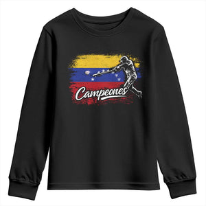Venezuela Campeones Del Mundo Baseball Championship Youth Sweatshirt TS11 Black Print Your Wear