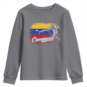 Venezuela Campeones Del Mundo Baseball Championship Youth Sweatshirt TS11 Charcoal Print Your Wear