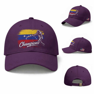Venezuela Champions Baseball Batter Venezuelan Sport Fan Baseball Cap TS11 Baseball Cap Universal Fit Purple Print Your Wear