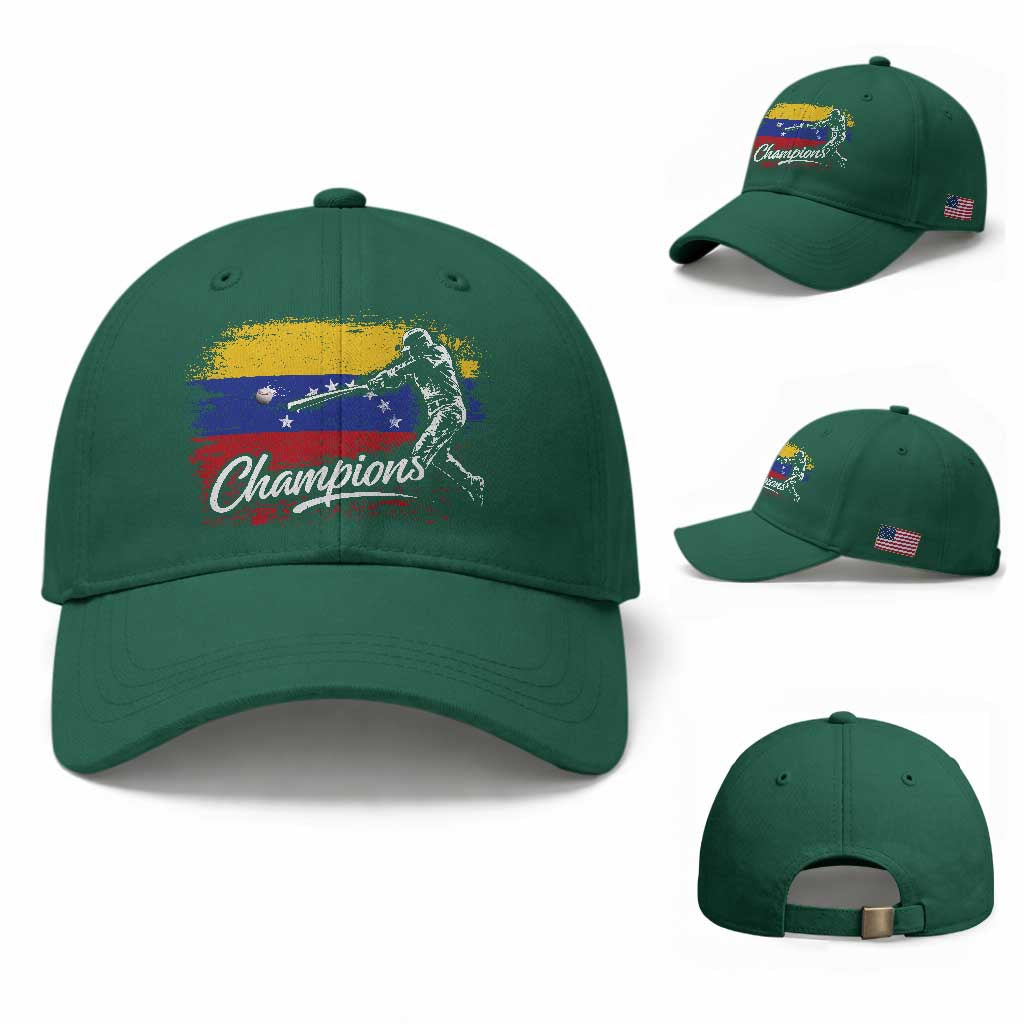 Venezuela Champions Baseball Batter Venezuelan Sport Fan Baseball Cap TS11 Baseball Cap Universal Fit Irish Green Print Your Wear