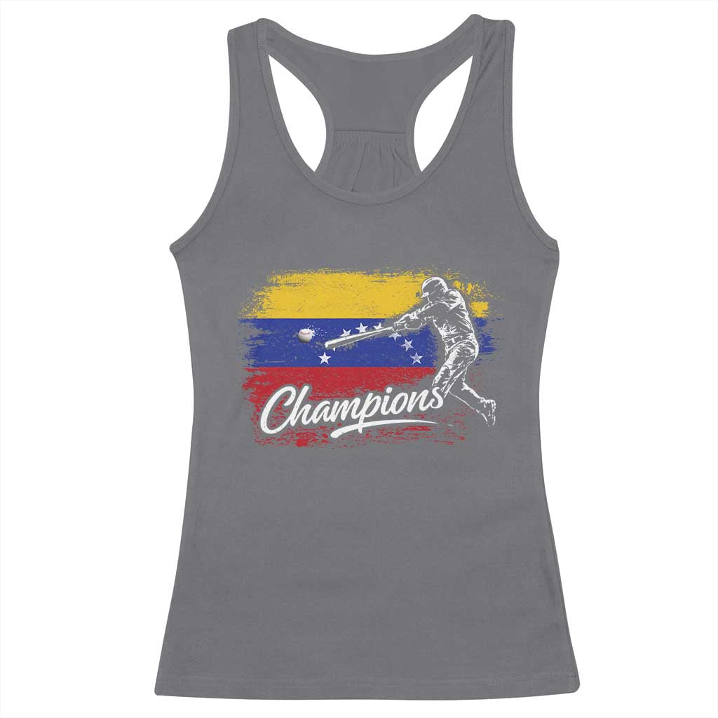 Venezuela Champions Baseball Batter Venezuelan Sport Fan Racerback Tank Top TS11 Charcoal Print Your Wear