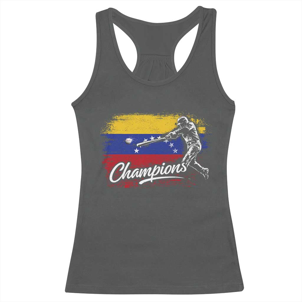 Venezuela Champions Baseball Batter Venezuelan Sport Fan Racerback Tank Top TS11 Dark Heather Print Your Wear
