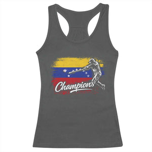 Venezuela Champions Baseball Batter Venezuelan Sport Fan Racerback Tank Top TS11 Dark Heather Print Your Wear