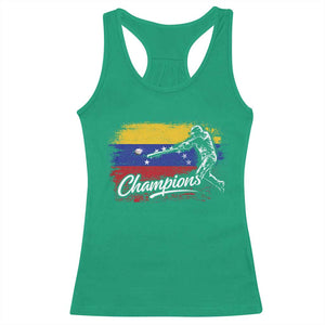 Venezuela Champions Baseball Batter Venezuelan Sport Fan Racerback Tank Top TS11 Irish Green Print Your Wear