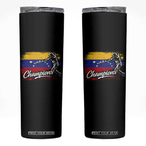 Venezuela Champions Baseball Batter Venezuelan Sport Fan Skinny Tumbler TS11 Black Print Your Wear