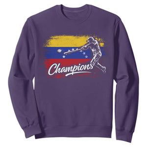 Venezuela Champions Baseball Batter Venezuelan Sport Fan Sweatshirt TS11 Purple Print Your Wear